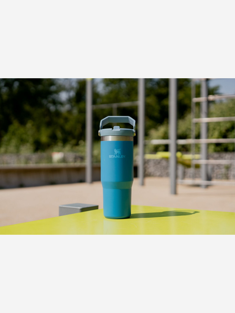 Термокружка Stanley IceFlow Flip Straw Tumbler, 890 мл, голубая