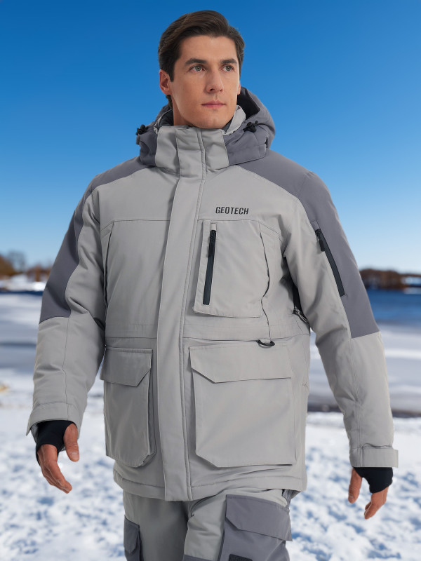 Куртка утепленная мужская Geotech арт. 130767 серый цвет — купить за 9999 руб. со скидкой 50 %, отзывы в интернет-магазине Спортмастер