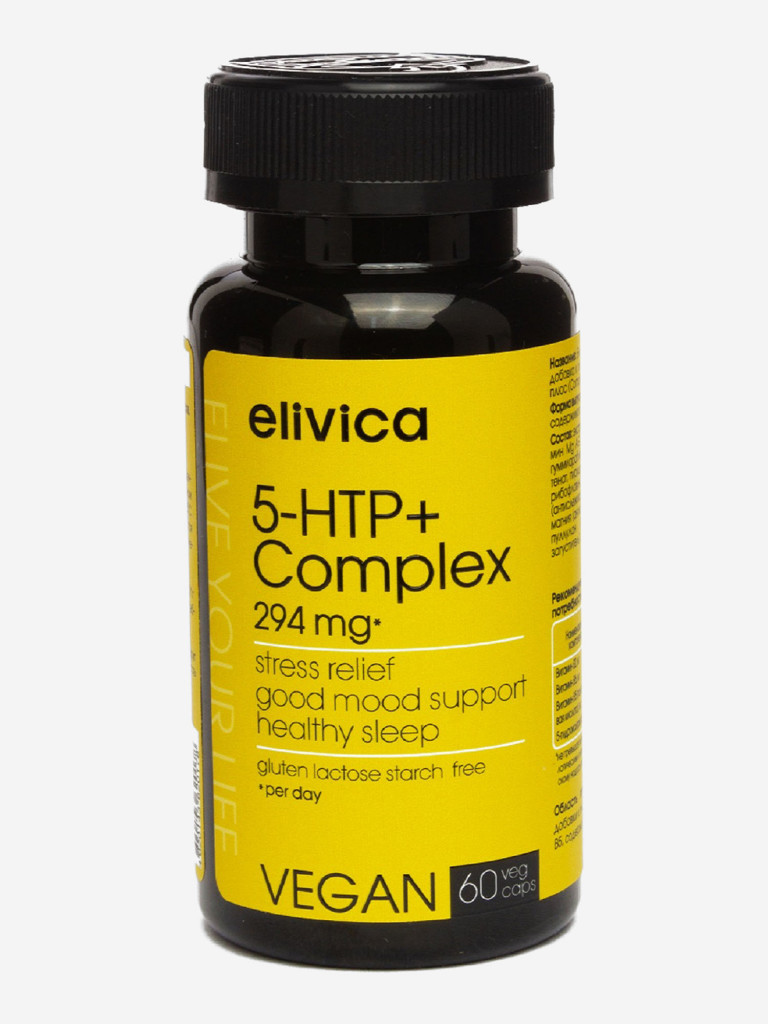 Комплекс 5-HTP плюс elivica «Complex 5-HTP+)»,  60 капсул