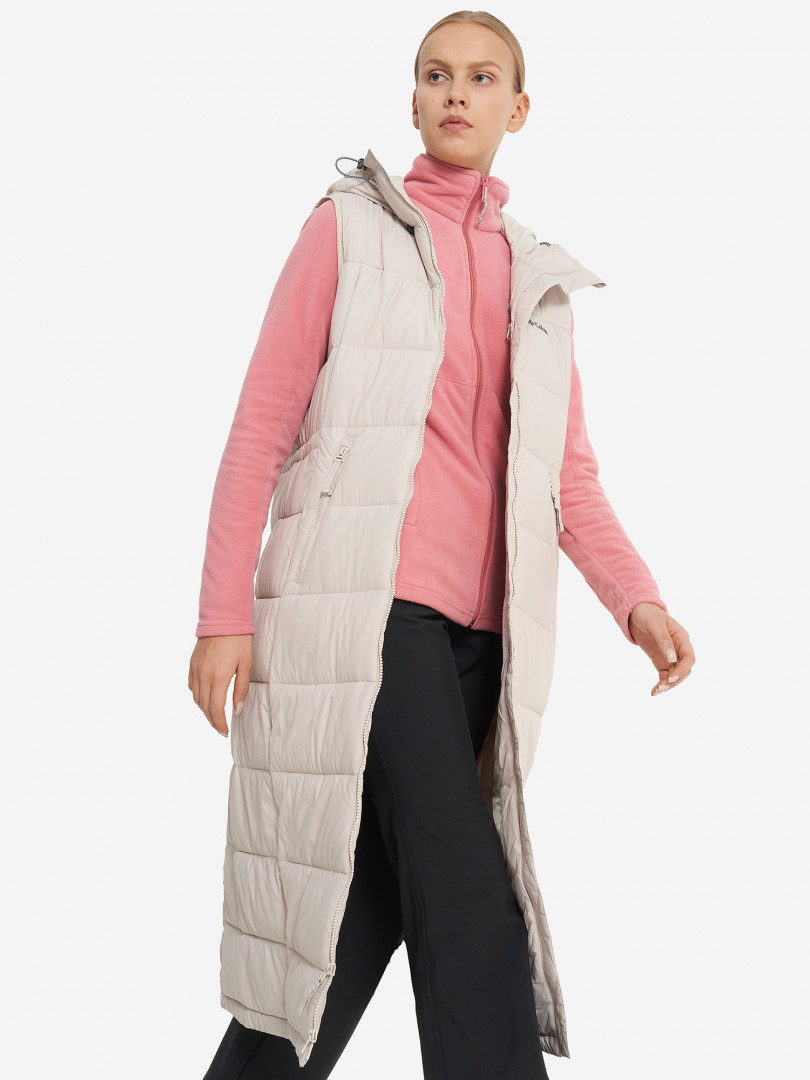 фото Жилет утепленный женский columbia pike lake long vest, бежевый