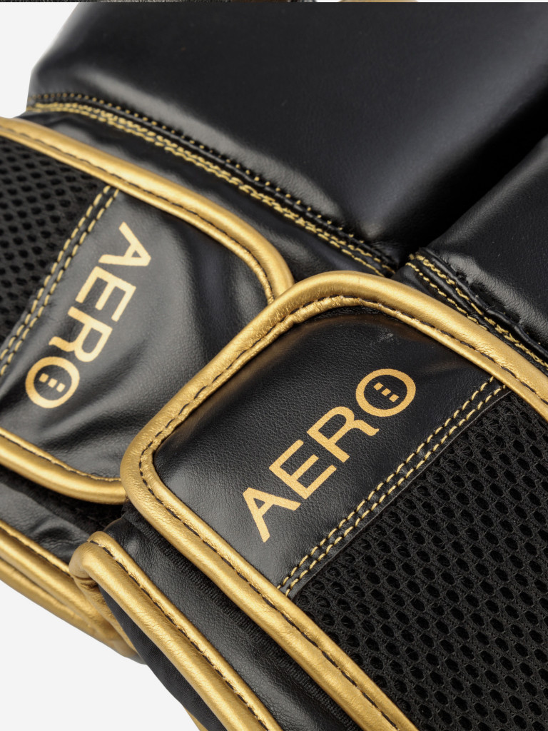 Перчатки боксерские Clinch Aero 2.0 черно-золотые
