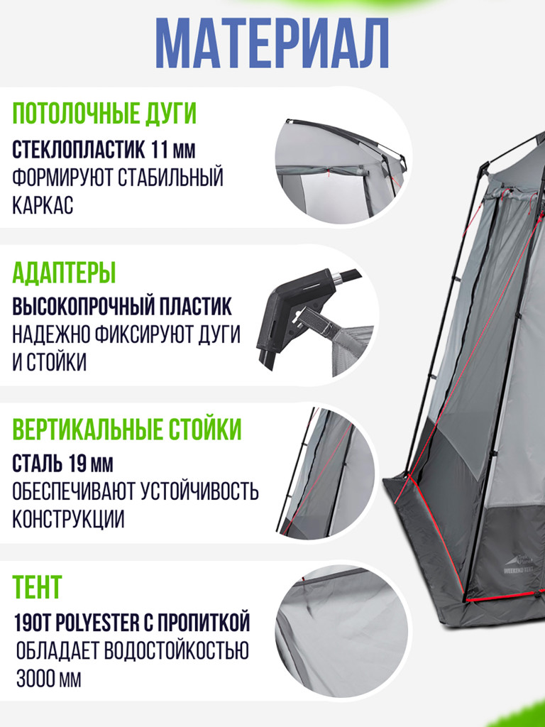 Шатер с москитными сетками и дополнительными окнами Trek Planet Weekend Tent