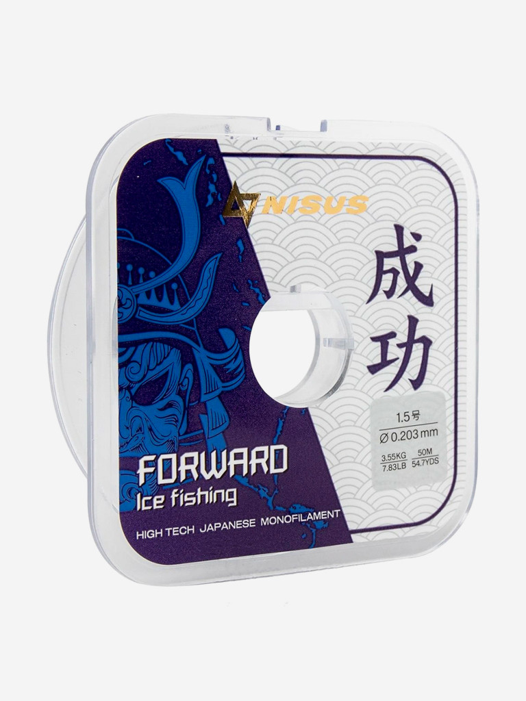 Леска для рыбалки Nisus FORWARD ICE FISHING Nylon 0,203мм, 50м, 3,55кг, прозрачный