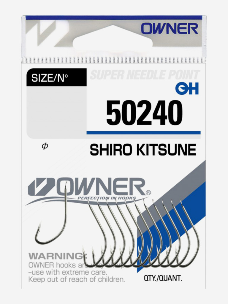 Крючок OWNER Shiro Kitsune nickel №10 15шт