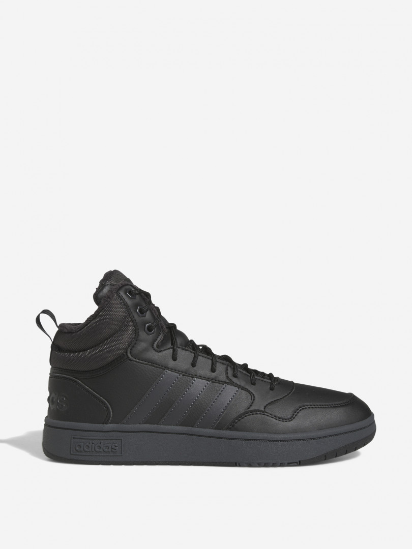 фото Кеды утепленные мужские adidas hoops 3.0 mid wtr, черный