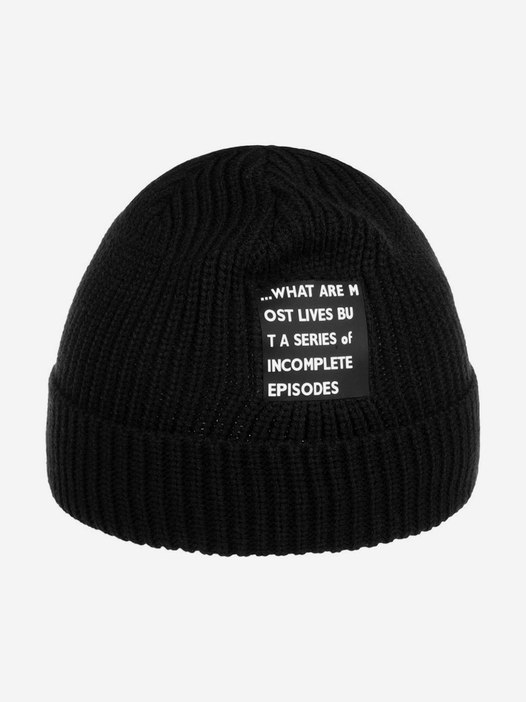 Шапка с отворотом STETSON 8599129 BEANIE BADGE (черный)