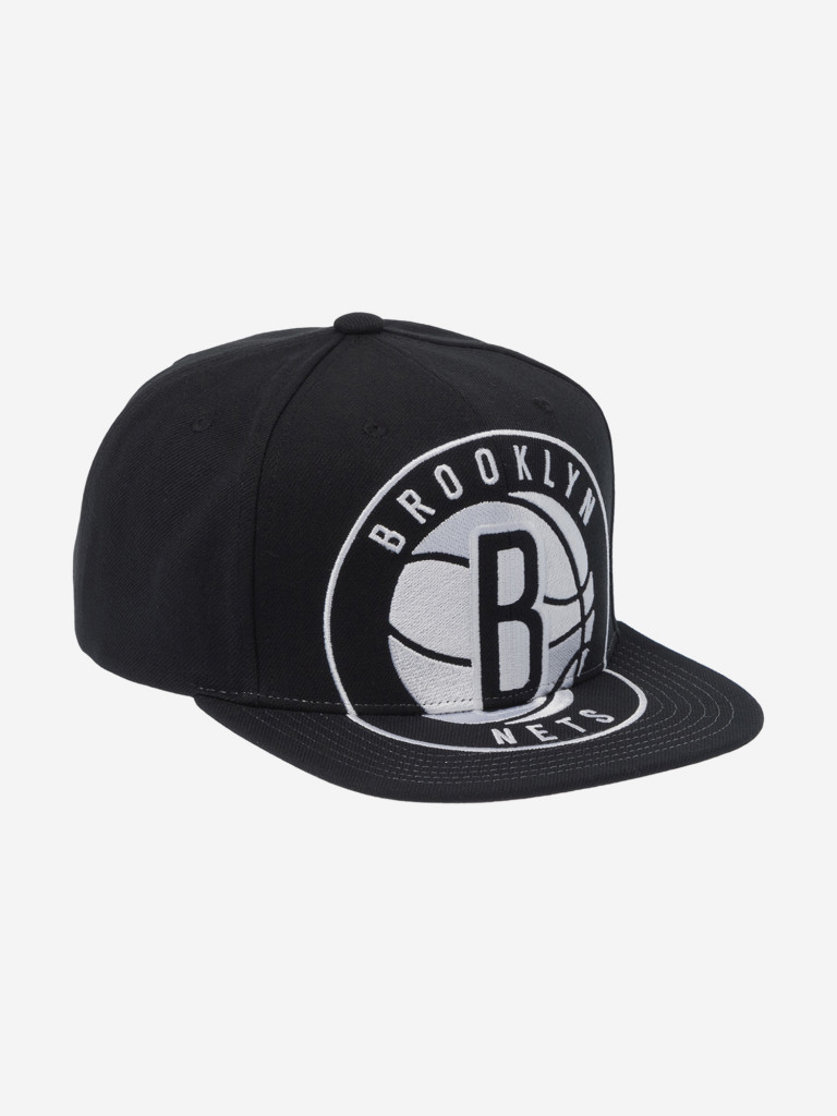 Бейсболка с прямым козырьком MITCHELL NESS HS9761-BNEBLCK Brooklyn Nets NBA
