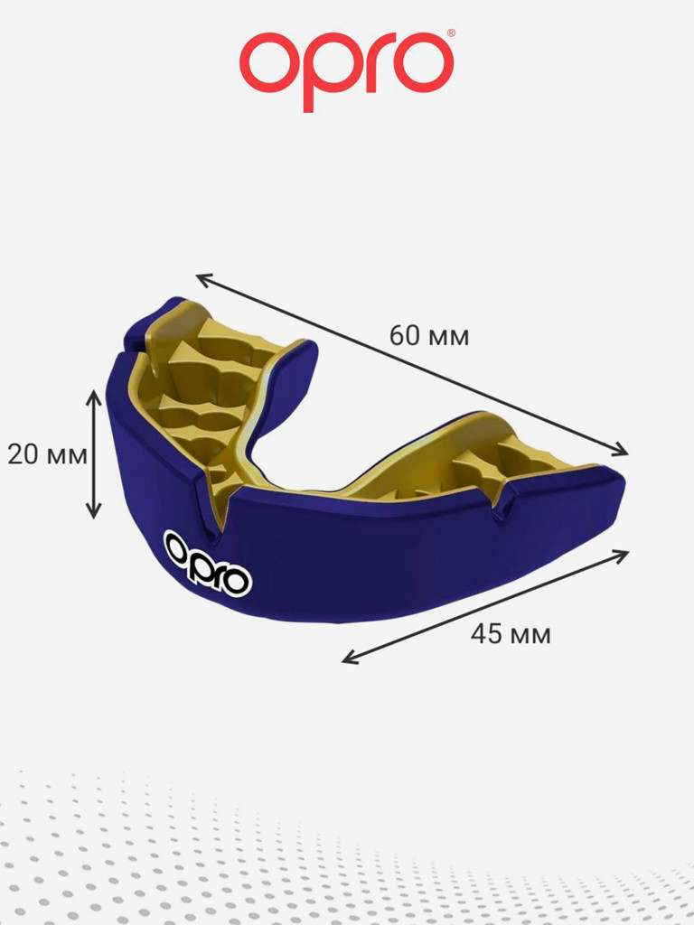 Боксерская капа взрослая, спортивная, защитная для зубов OPRO Instant Custom-Fit - Red/White