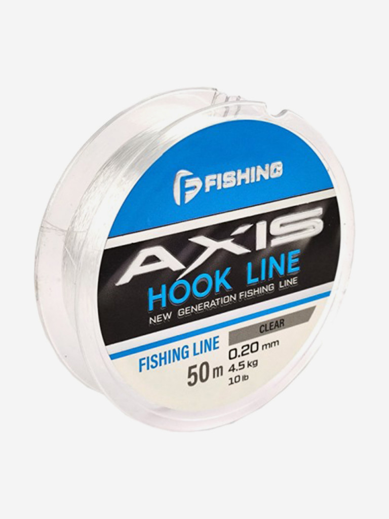 Леска F-FISHING Axis Hook Line Clear 50м 0,20мм 4,5кг 10lb