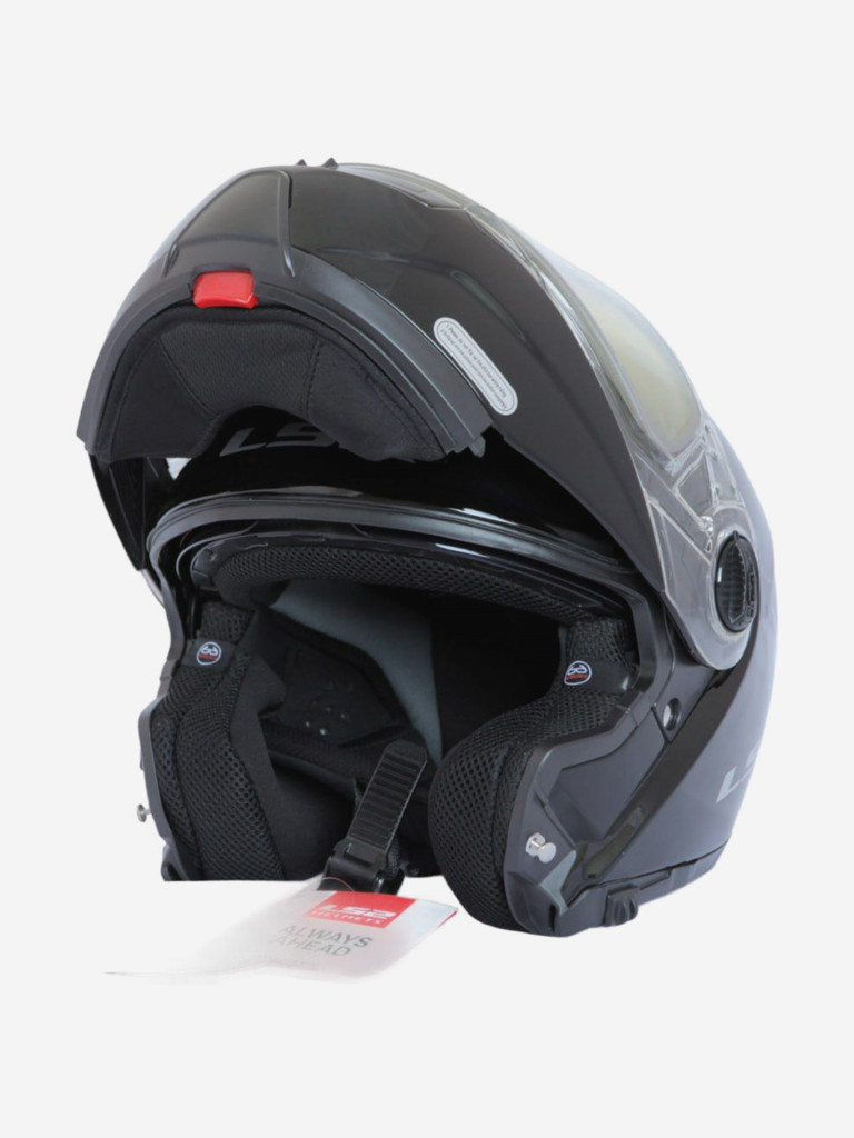 Мотошлем FF325 STROBE SNOW Solid LS2 (черный глянцевый)