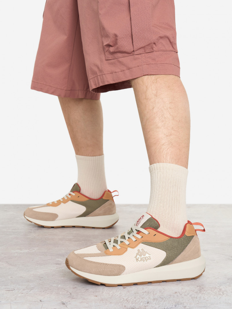 фото Кроссовки мужские kappa authentic run txt, бежевый