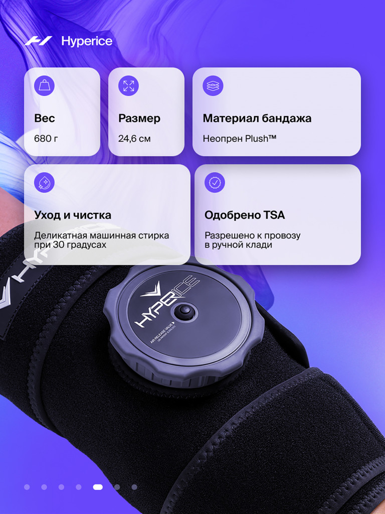 Бандаж на колено охлаждающий Hyperice, ICT Knee 2.0