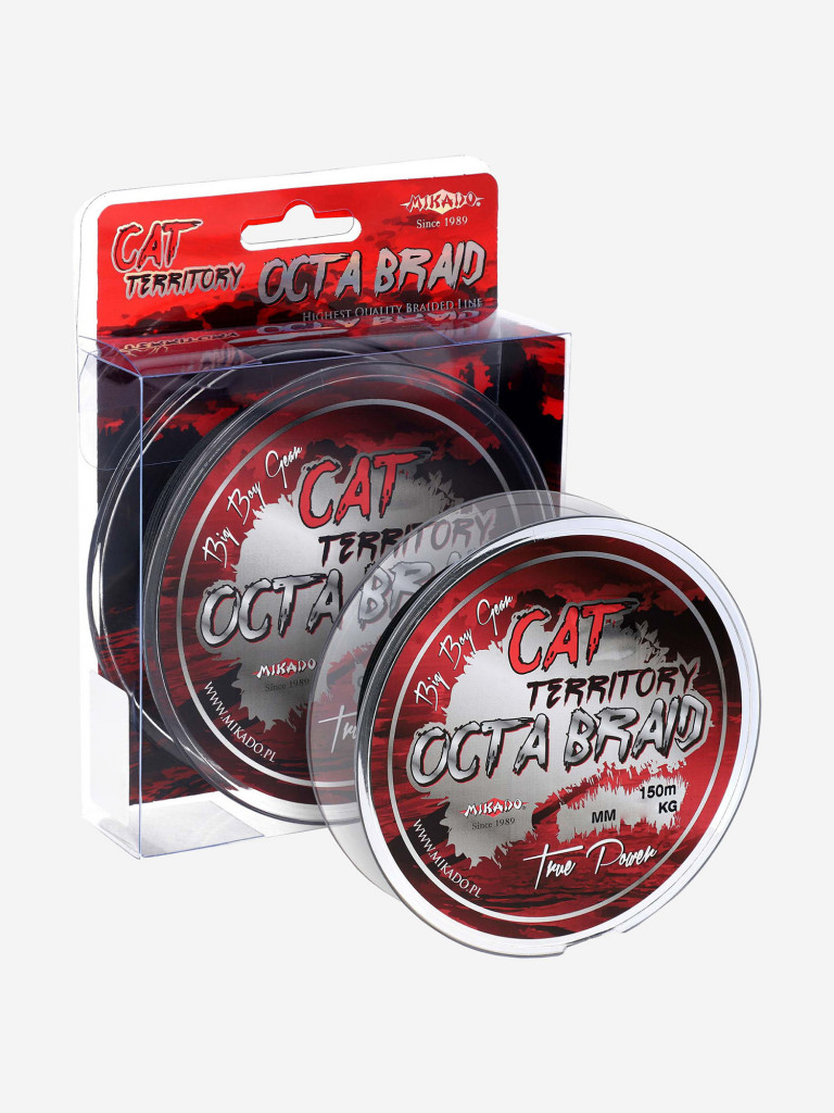 Плетеный шнур Mikado CAT TERRITORY OCTA 0,70 green (150 м) - 76.40 кг.