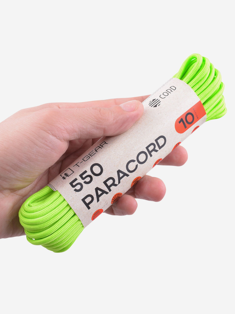 Паракорд 550 T-Gear x CORD nylon 10м (Neon Green)