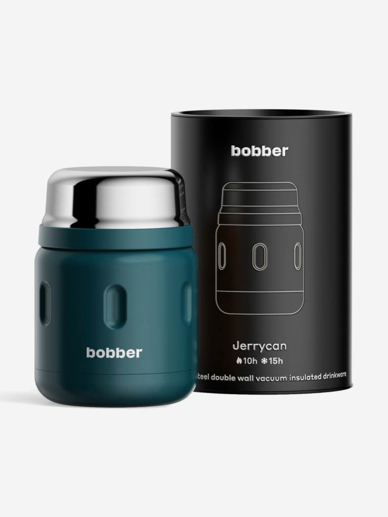Термос вакуумный для еды BOBBER Jerrycan 500 мл, тепло до 10 часов, темно-бирюзовый