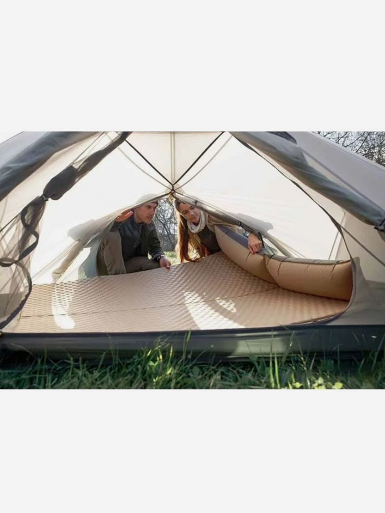 Коврик самонадувающийся с подушкой Naturehike, 185х60х2,5 см, желтый