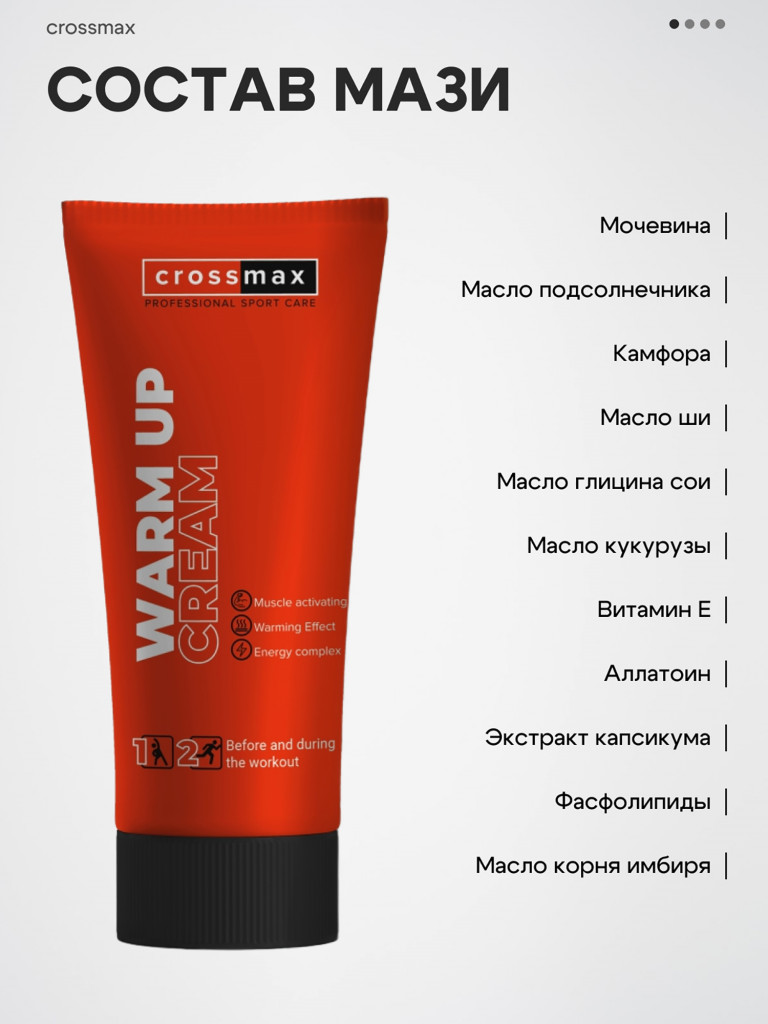 Разогревающая мазь CROSSMAX для суставов и мышц 100 мл для спортсменов 2 шт
