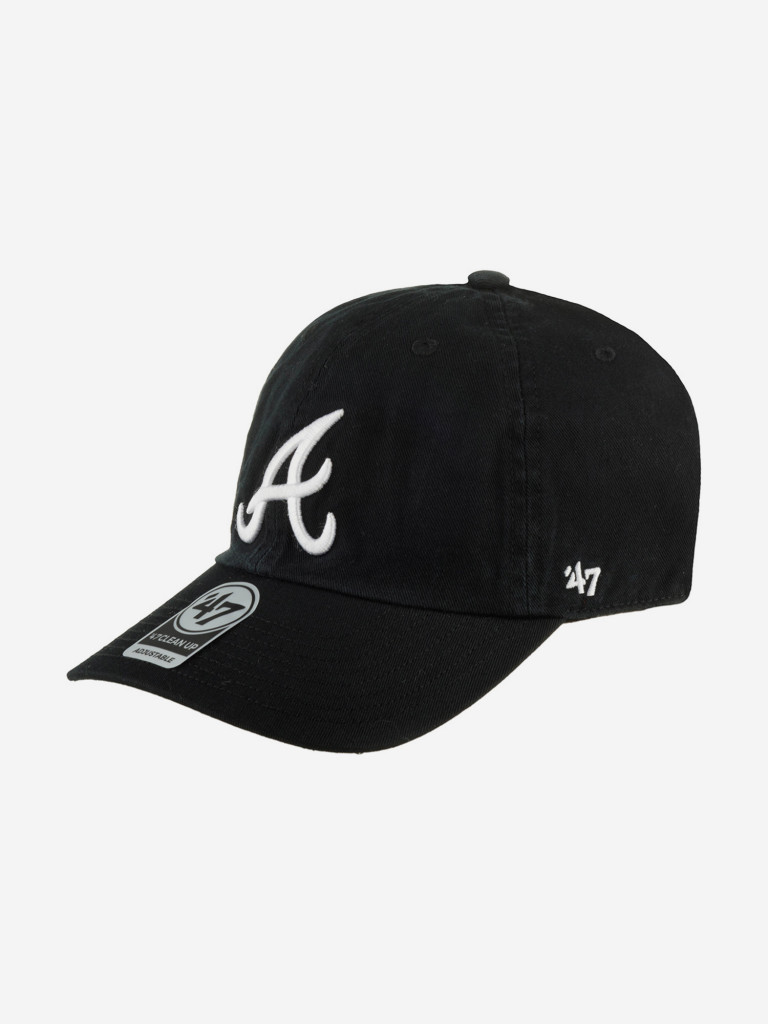 Бейсболка 47 BRAND B-RGW01GWSNL-BKW Atlanta Braves MLB (черный)