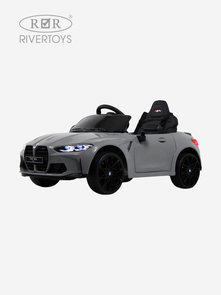 Детский электромобиль RIVERTOYS BMW M4 (A004AA) серый