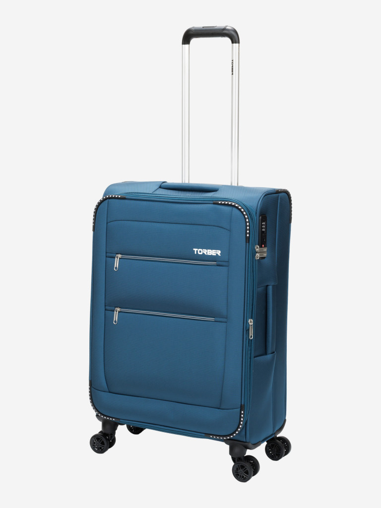 Чемодан TORBER Vivi синий 63 л