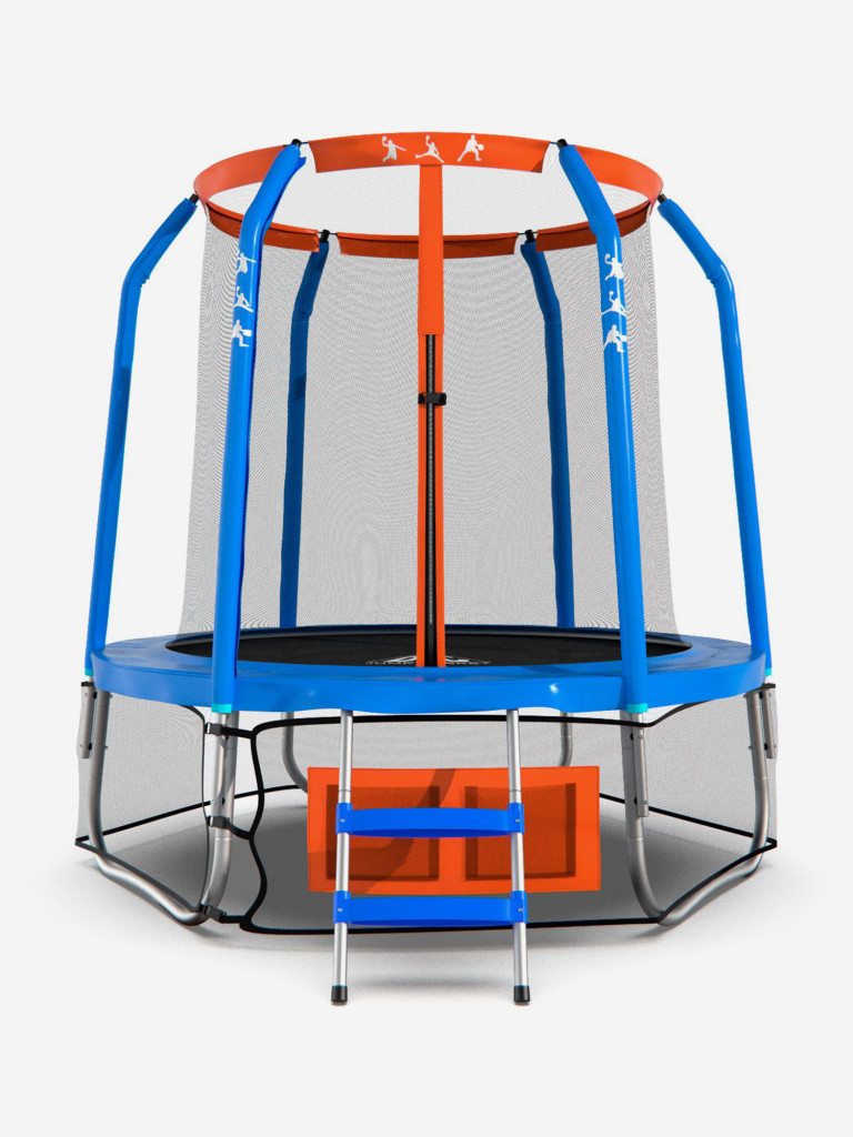 Батут DFC JUMP BASKET 8ft внутренняя сетка, лестница (244cм)
