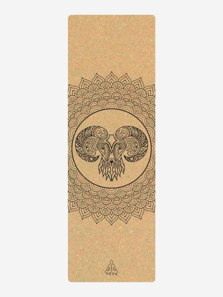 Коврик RamaYoga для йоги Zodiac Collection Cork 1.8 Овен, 25417