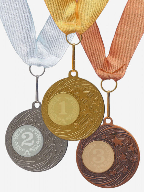 Медали спортивные комплект для награждения 3 шт