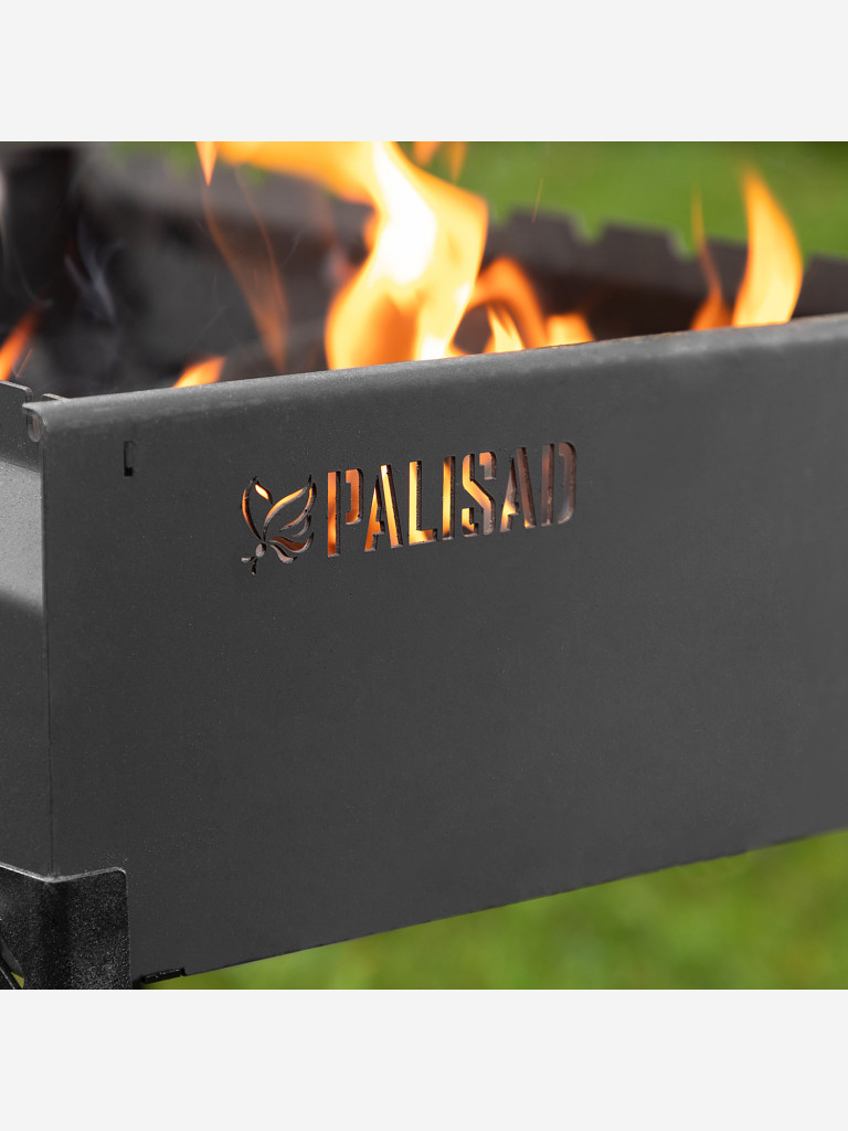 Мангал сварной, 605х375х138/640 мм, сталь 2 мм, Camping Palisad