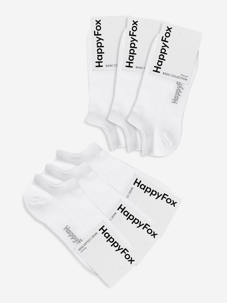 Носки Happyfox, набор 6 пар, в сетку, хлопковые