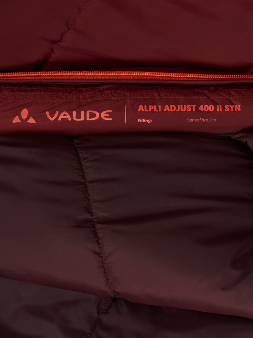 Спальный мешок детский VauDe Alpli Adjust 400 SYN левосторонний, Красный