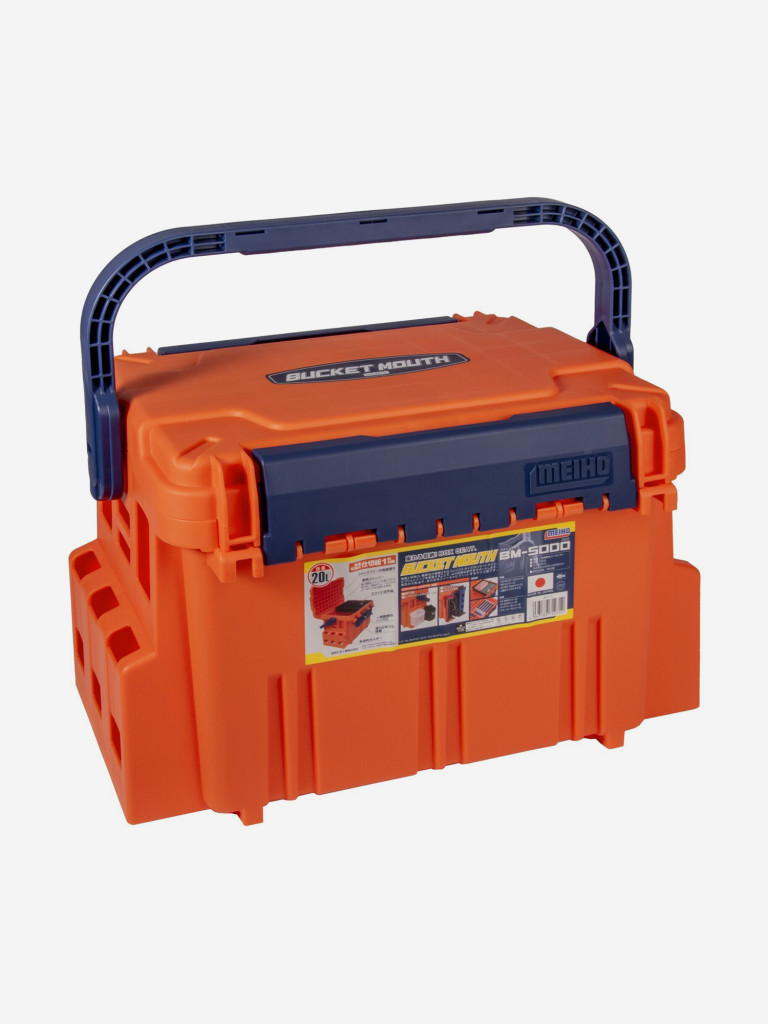 Ящик рыболовный Meiho BUCKET MOUTH BM-5000 Orange 440-293 -293 с отсеками для хранения приманок