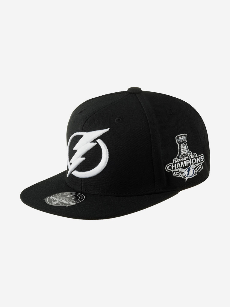 Бейсболка с прямым козырьком MITCHELL NESS 6HSFLR22464-TBLBLCK Tampa Bay Lightning NHL (черный)
