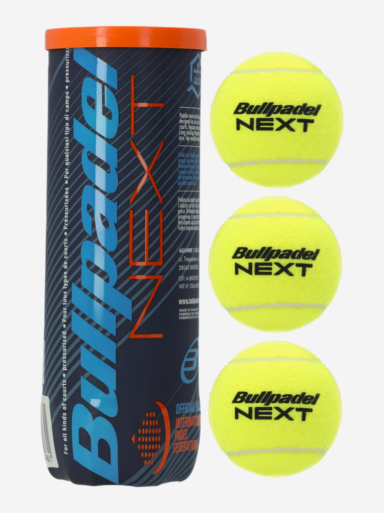 Мячи для падел-тенниса Bullpadel Next, 3 шт