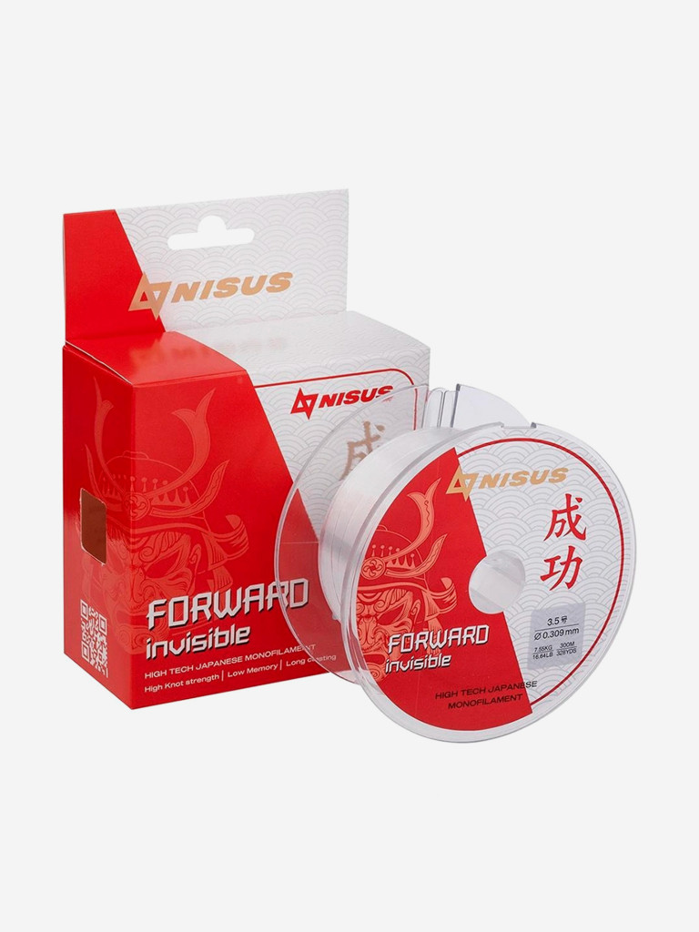 Леска для рыбалки Nisus FORWARD Invisible Nylon 0,309мм, 300м, 7,55кг, прозрачный