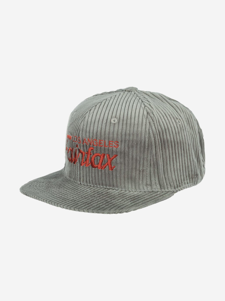 Бейсболка с прямым козырьком HOOD 103-SWC001-CA007-GY Fairfax Cord (серый)