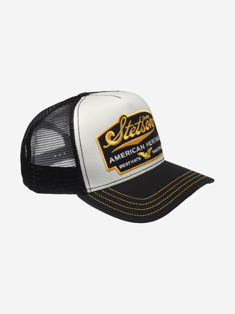 Бейсболка с сеточкой STETSON 7751103 TRUCKER CAP AMERICAN HERITAGE (черный)