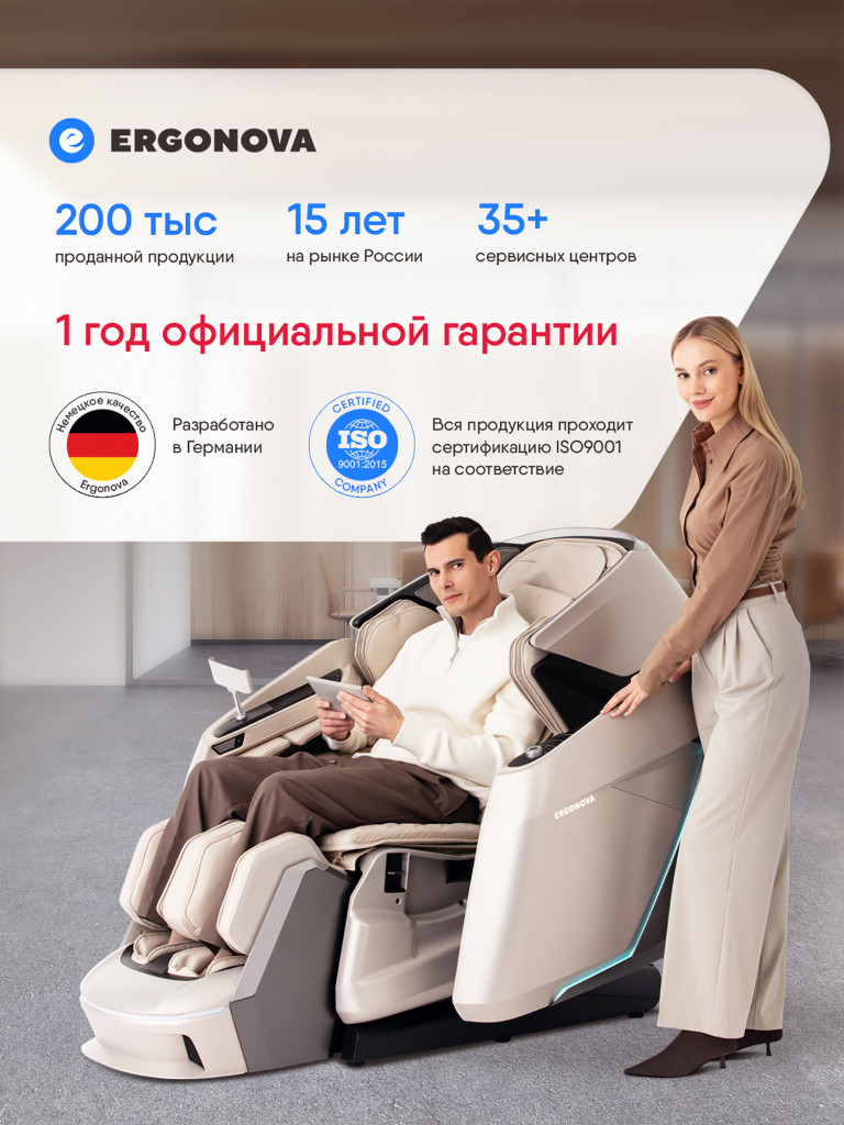 Массажер для глаз Ergonova SmartView, электрический, очки массажные