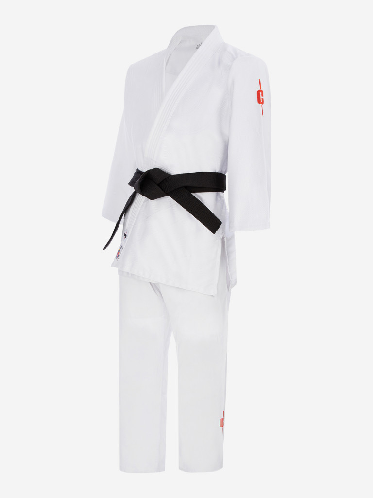 Кимоно для дзюдо подростковое Clinch Judo Red FDR белое