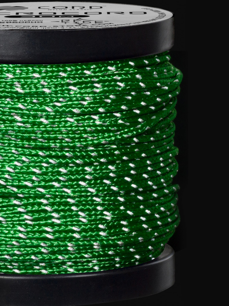 Микрокорд CORD катушка 30м светоотражающий (ultragreen)