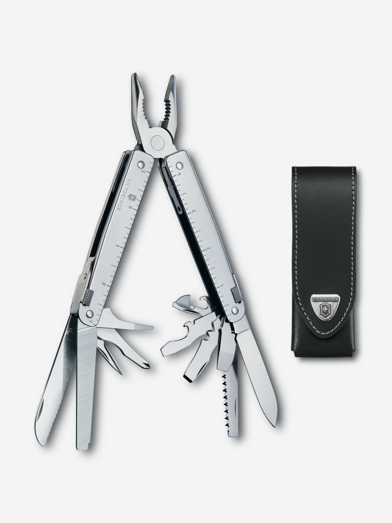 Мультиинструмент складной Victorinox SwissTool 23, 115 мм, 27 функций, кожаный чехол