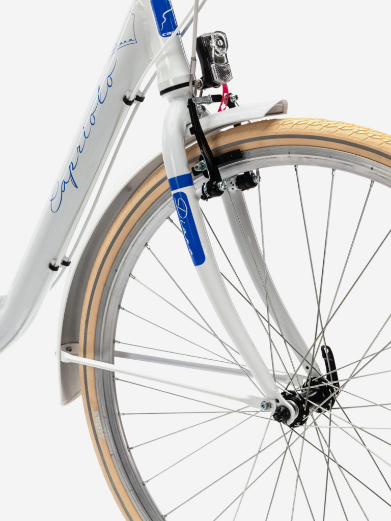 Велосипед CAPRIOLO CITY DIANA ALU (1 X 7), рама алюминий 18'', колёса 28'' (белый - синий)