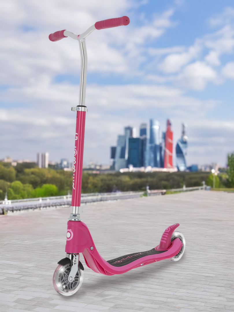 фото Самокат детский globber flow 125 lights, розовый