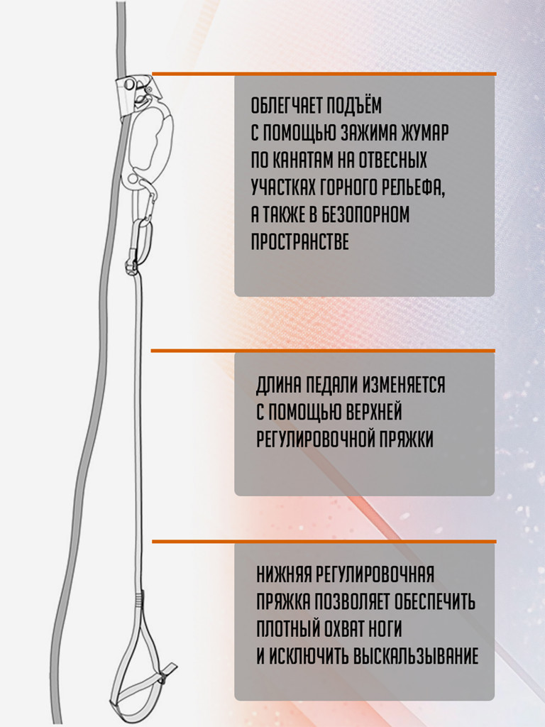 Педаль "Быстрая нога" альпинистская. Вертикаль