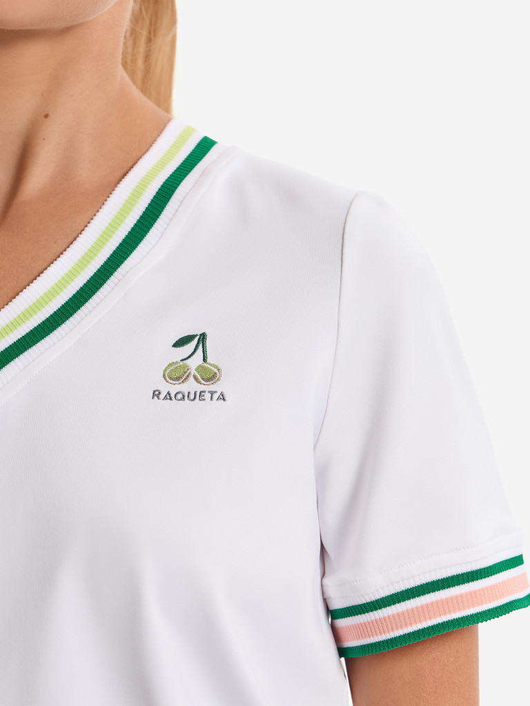 Футболка-поло женское RAQUETA SPORT High-Grade, White and Green