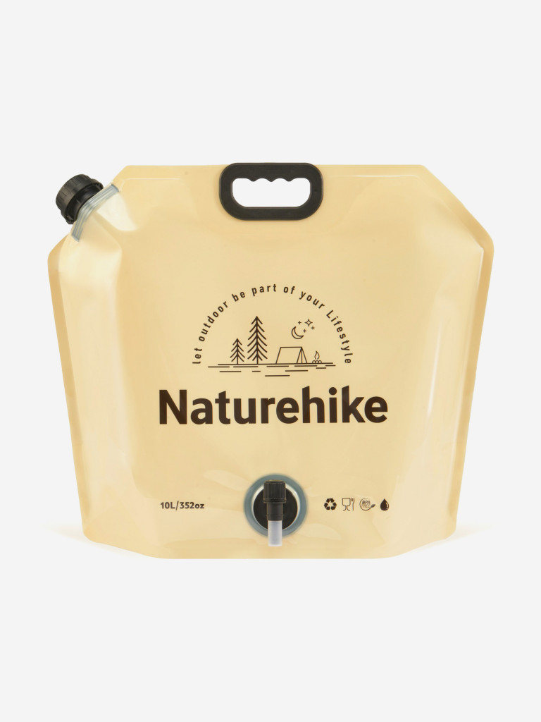Мягкая канистра Naturehike, с клапаном для воды, 10л, бежевая