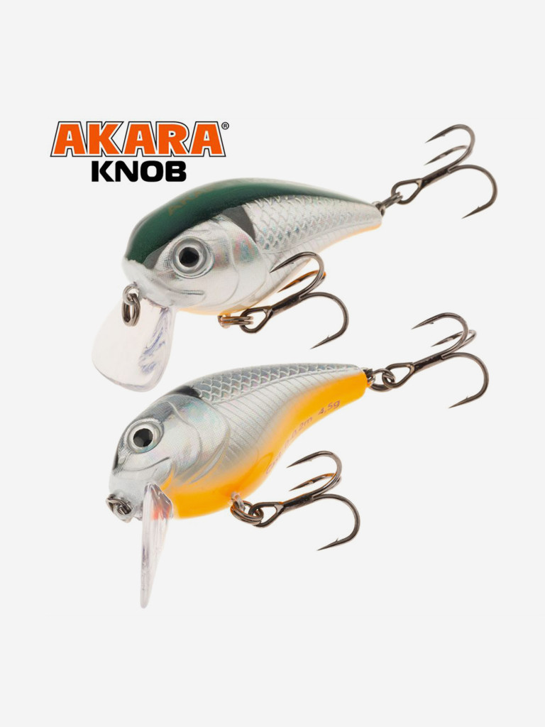 Воблер Akara Knob 38F кренк плавающий на голавля, язя, форель 4,5гр A-23