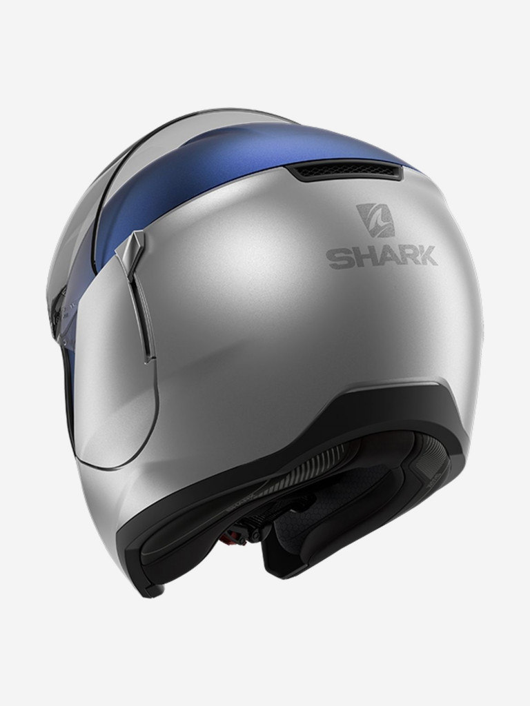 Мотошлем модуляр SHARK EVOJET DUAL BLANK Mat Silver/Blue/Silver