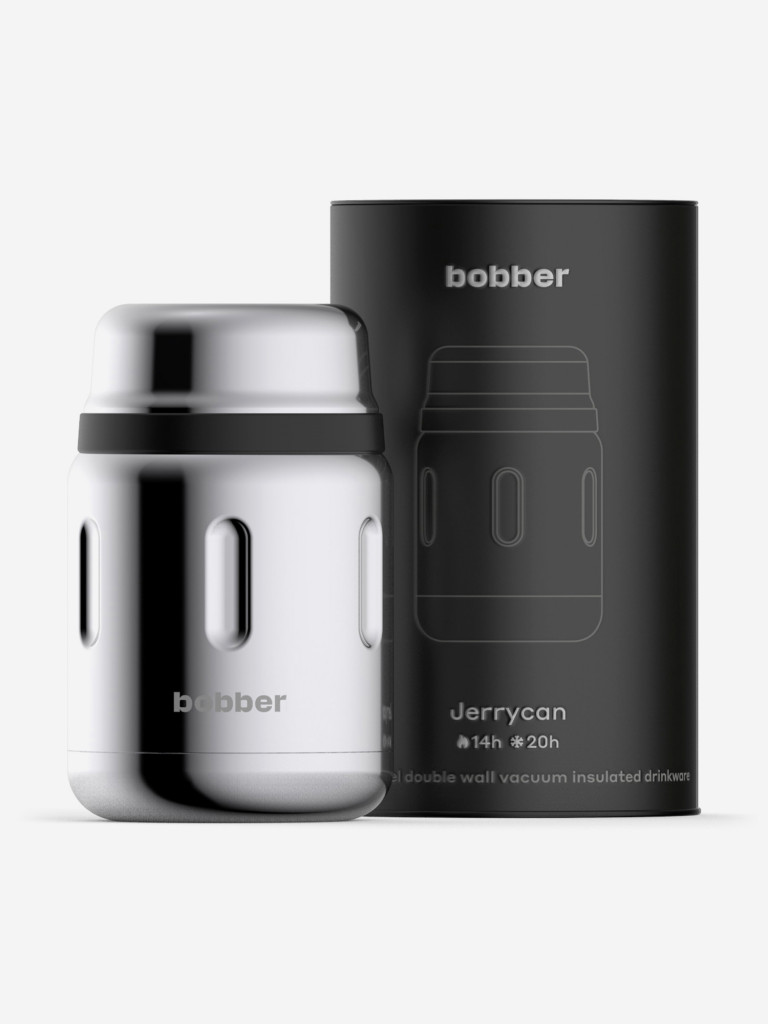 Термос вакуумный для еды BOBBER Jerrycan 700 мл, тепло до 14 часов, зеркальный