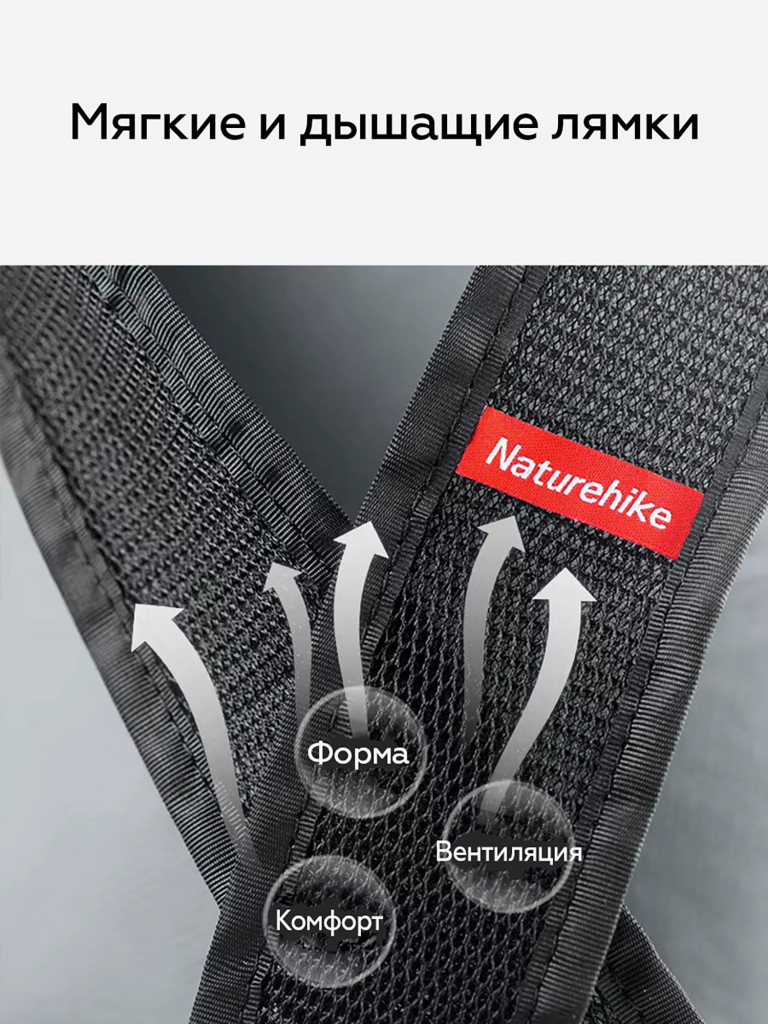 Рюкзак Naturehike складной компактный 18 L, черный