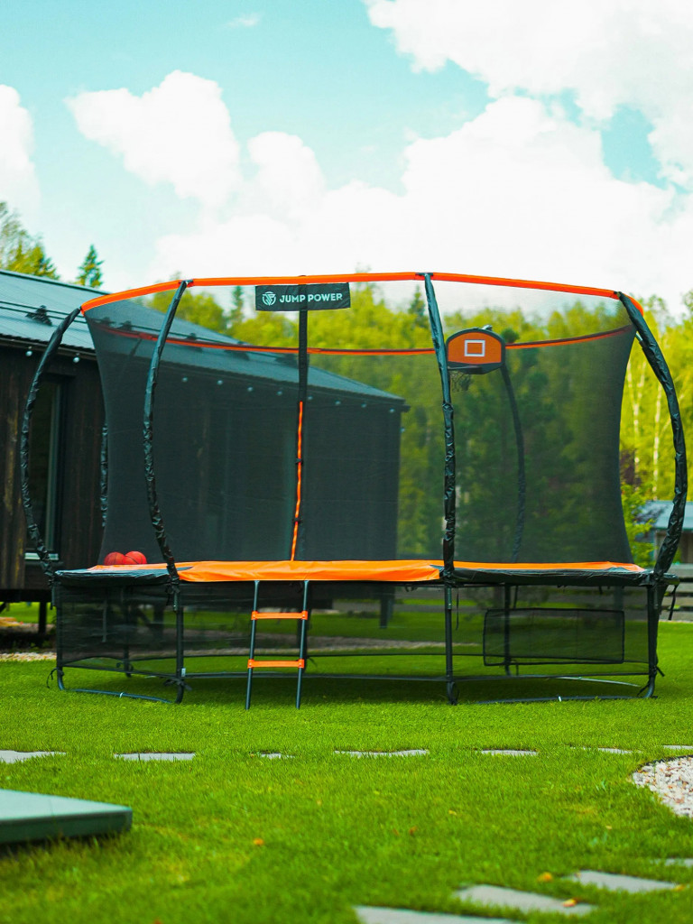 Каркасный батут Jump Power 12 ft Pro Inside Basket Orange
